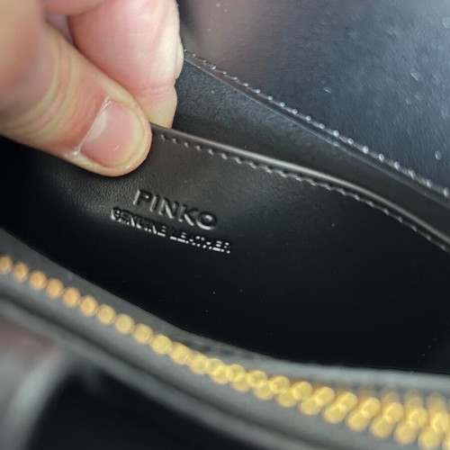 Pinko crossbody bag new black with gold details