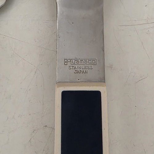 Cutlery set blue/white like new