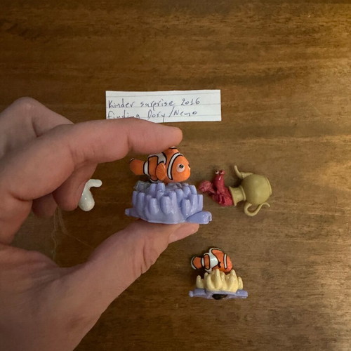 Kinder Surprise Finding Dory/Nemo 2016 figures used, pack of 5 Disney Pixar