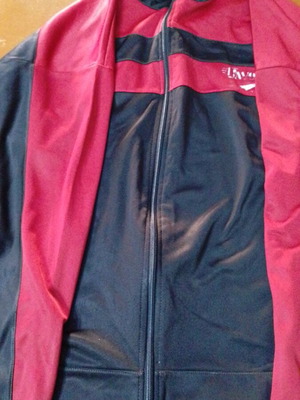 Favori sports jacket used, size L, black and red