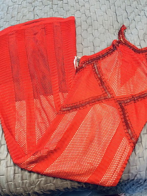 Marciano knit dress new, medium size, orange