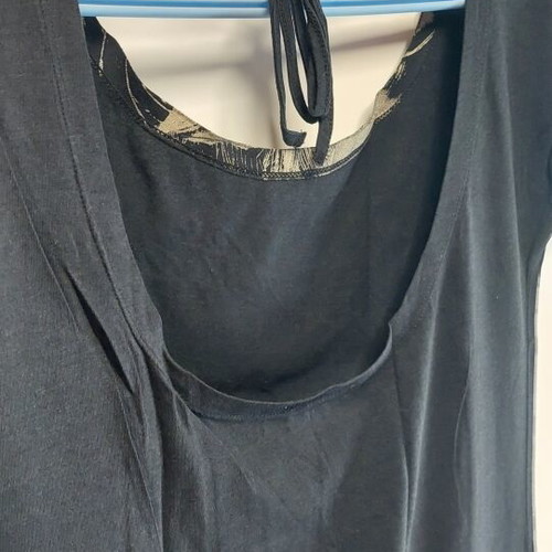 Bershka women's t-shirt medium used, black, slightly backless