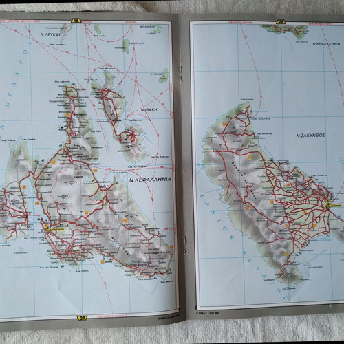 Telestet Greece Map 1995 like new, collectible