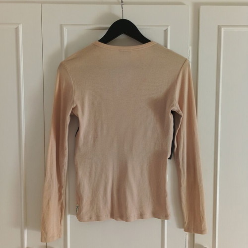 Armani Jeans Y2K long sleeve top with faux-layer vest, beige and black