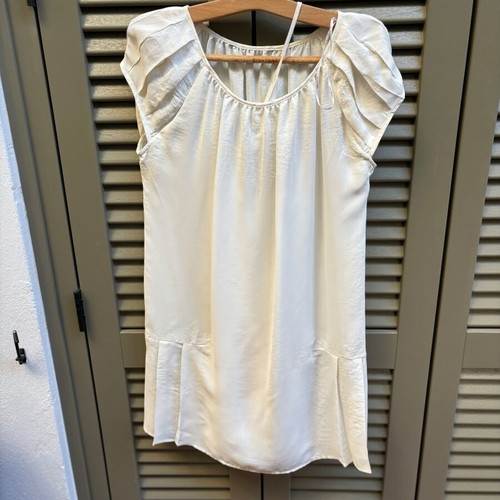 Zara satin white dress like new, knee-length