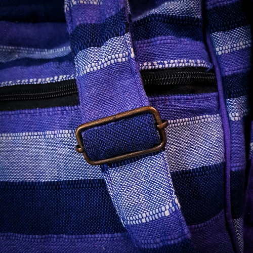 Cotton Sling Bag Purple new, handmade, eco-friendly with moon charm