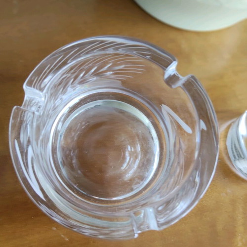 Murano crystal vase and ashtray set new