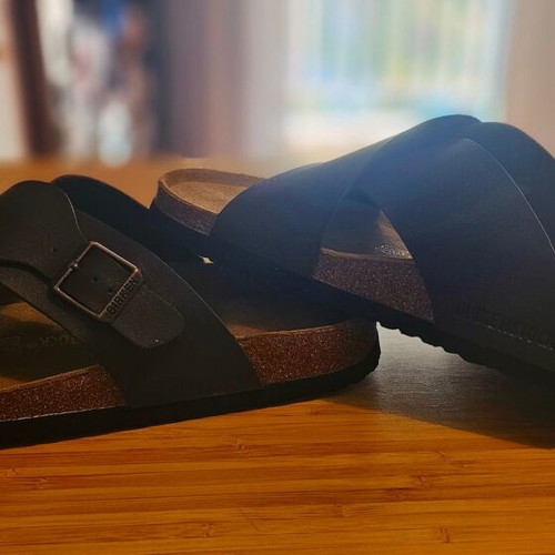 Birkenstock brown leather sandals new, size 42