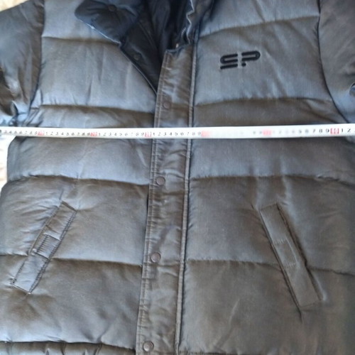 Men's reversible jacket like new, gray and black, down-filled