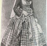  1860 Υδρα παραδοσιακή φορεσιά ξυλογραφία