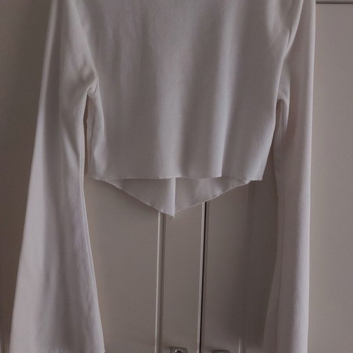 Asymmetric long-sleeve blouse Shein size M like new, white