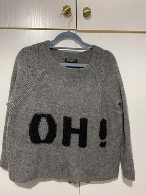 Rinascimento gray pullover sweater like new, one size