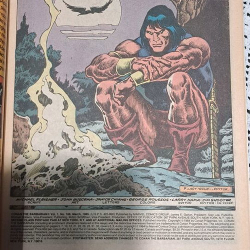 Conan the Barbarian issue 168 used, Marvel Comics 1985