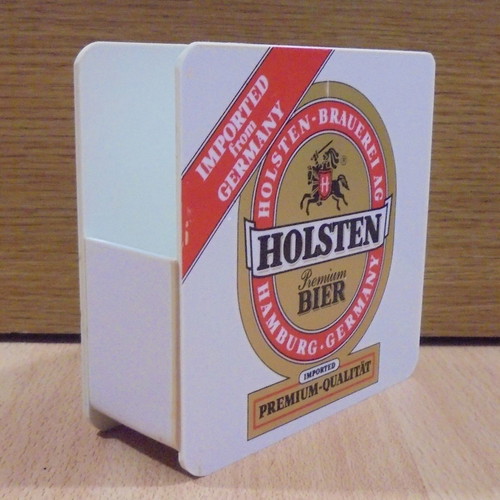 Holsten beer promotional plastic coaster holder used