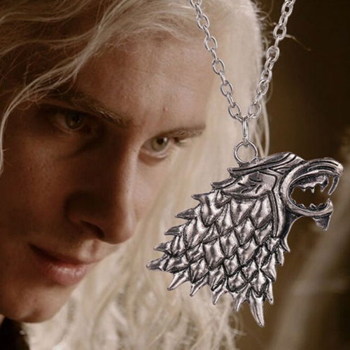 Game of Thrones House Stark Necklace like new, silver pendant