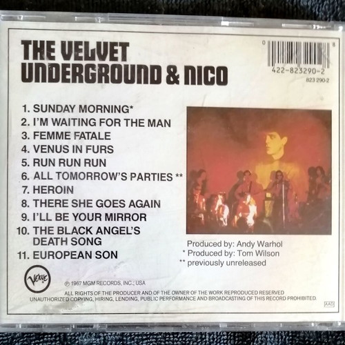 The Velvet Underground & Nico Andy Warhol CD album like new, rock