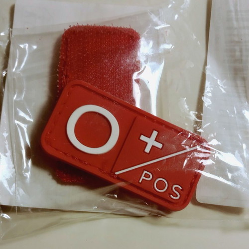 Silicone blood type patches new, 2 pieces