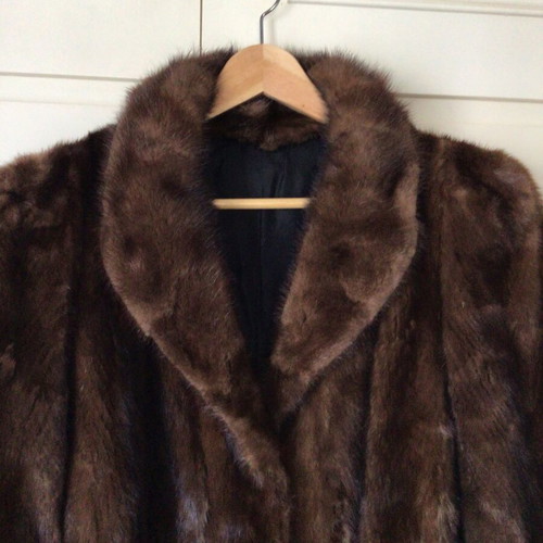 Vintage natural mink fur coat