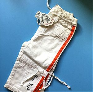 Ολοκαίνουριο βρεφικό βαμβακερό παντελόνι για αγόρι 2 χρόνων.