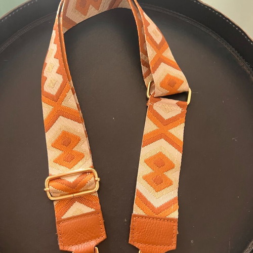 Woven strap with leather new for bags