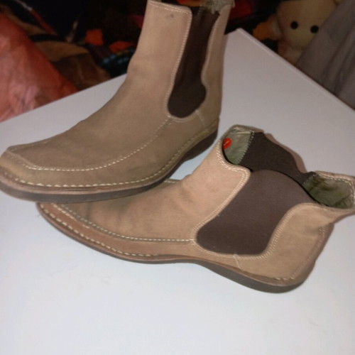 Zara suede boots size 44 like new, beige