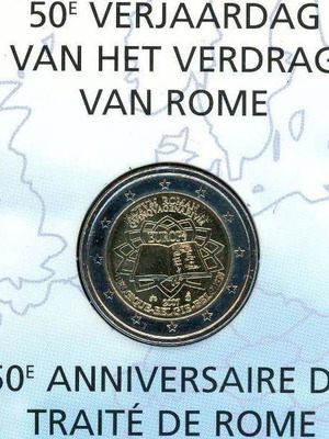 Βέλγιο 2 Ευρώ 2007 FDC Συνθήκη της Ρώμης σε blister καινούργιο