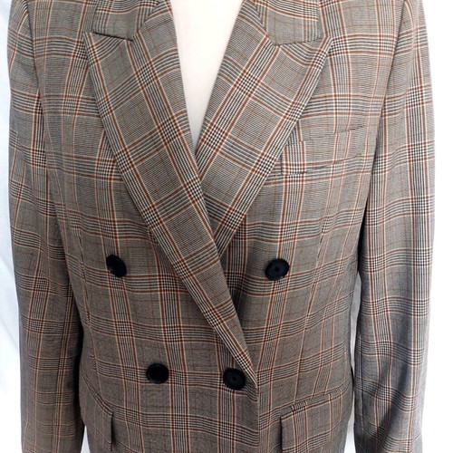 Zara checked jacket like new, size M, grey and beige