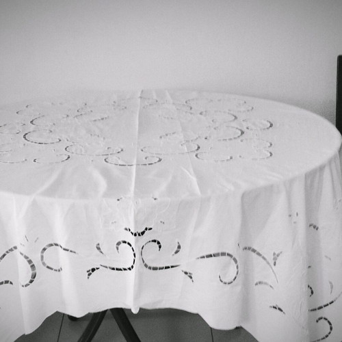 Collectible handmade cutwork tablecloth 50 years like new