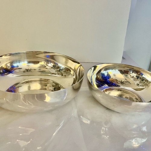 Christofle two bowls from 1960-70 used, 14cm and 12cm