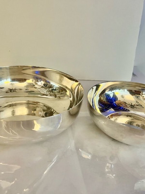 Christofle two bowls from 1960-70 used, 14cm and 12cm