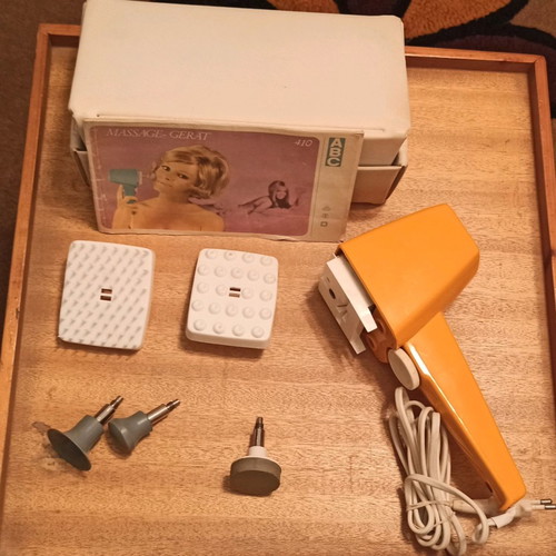 Vintage massage device used model 410 ABC with 5 attachments