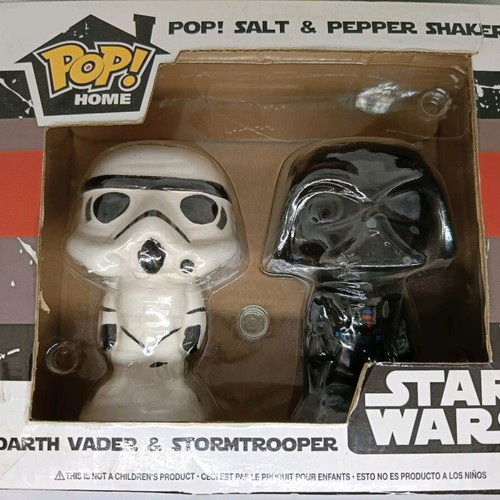 Star Wars Funko Pop salt and pepper shakers Darth Vader and Stormtrooper new