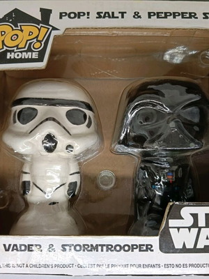 Star Wars Funko Pop salt and pepper shakers Darth Vader and Stormtrooper new