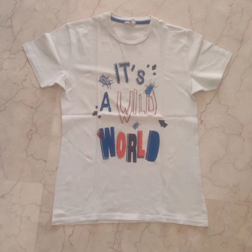 Sfera T-shirt for 9-10 years, white, cotton
