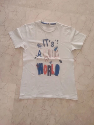 Sfera T-shirt for 9-10 years, white, cotton