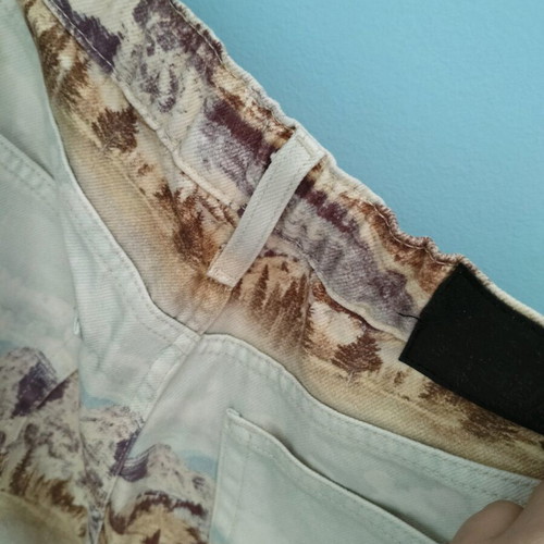 Urban Outfitters high-waisted jeans used with multicolor design