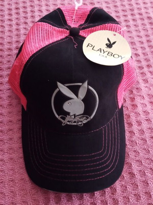 Playboy U.S.A. women's trucker cap black and pink