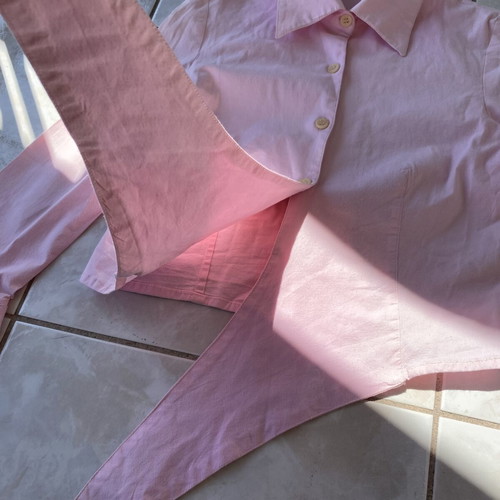 Pink cropped blouse like new, size XS