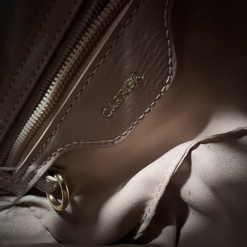 Carpisa crossbody bag new, soft pink with patent texture