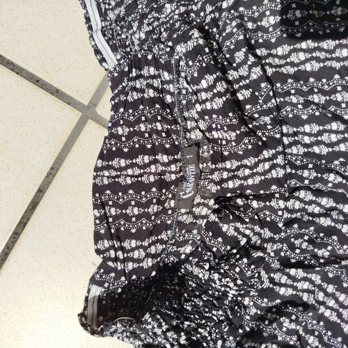 Summer wide leg pants size S, like new, black and white print