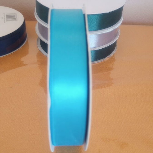 Satin ribbons new, pack of 5, 2 cm width, 50 meters each