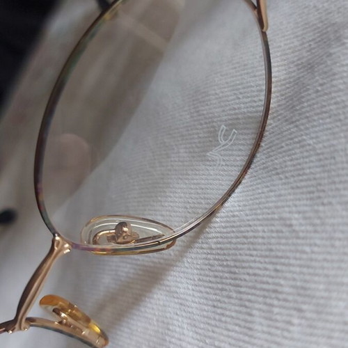 Vintage Nazareno Corsini metal eyeglass frame like new, multicolor