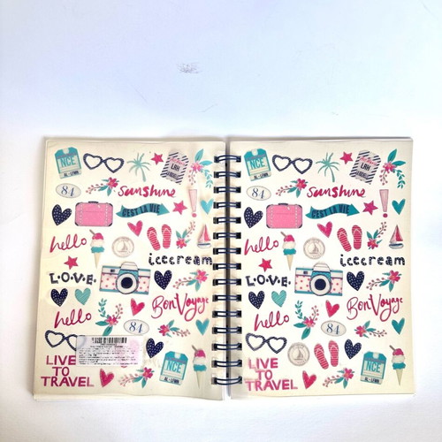 Notebook new with spiral and transparent cover