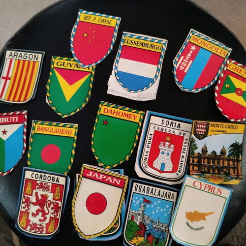 Flags used, cut from album, pack of 80+ pieces