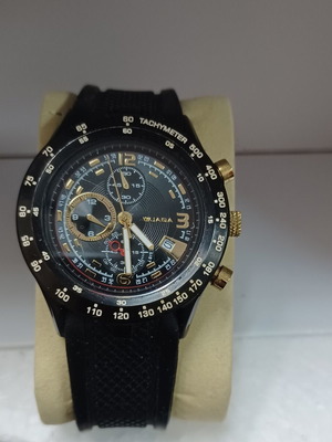 JAGA 10 ATM watch used, men's, black and gold