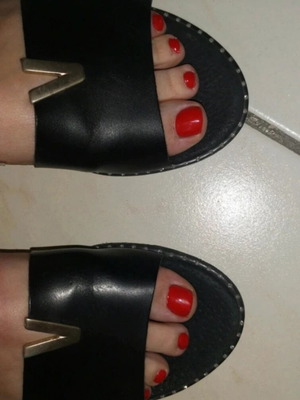 Tsakiris Mallas leather slippers size 41 like new black