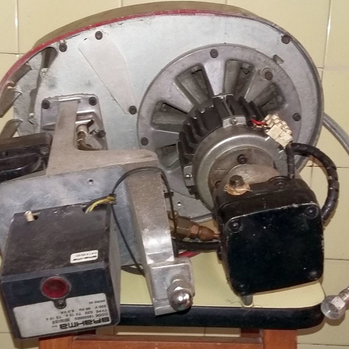 Oil burners and boiler panels used