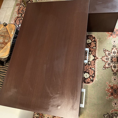 Coffee table Wenge 120x76x40 cm with 2 drawers and side table like new
