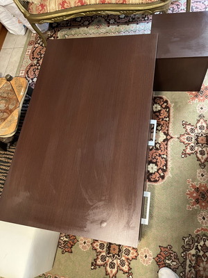 Coffee table Wenge 120x76x40 cm with 2 drawers and side table like new