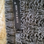 Northland Professional gray cardigan like new with embroidery and tie